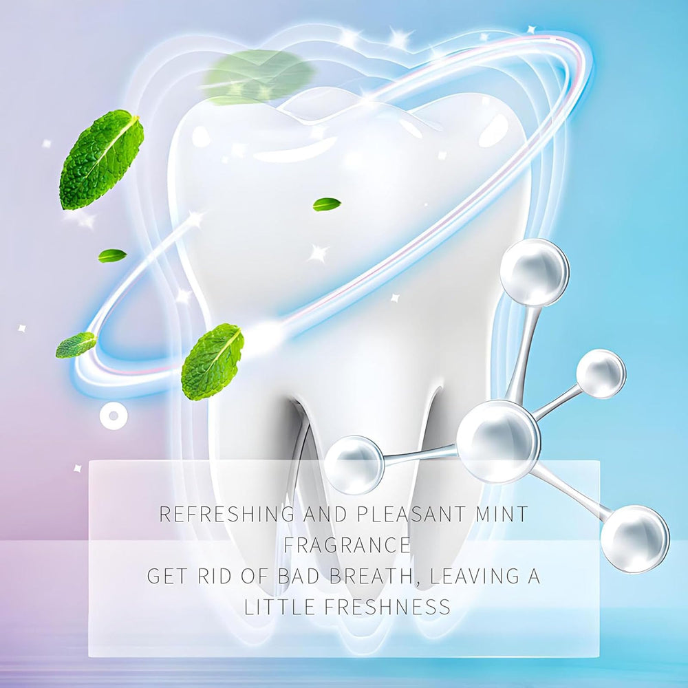 Minty fresh breath concept with toothpaste