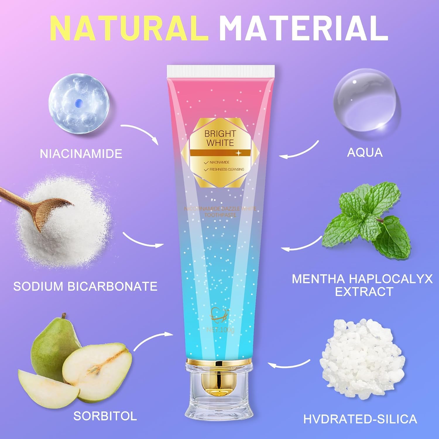 Organic peppermint oil and clean ingredients badge