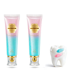 Toothpaste tube featuring Niacinamide whitening formula