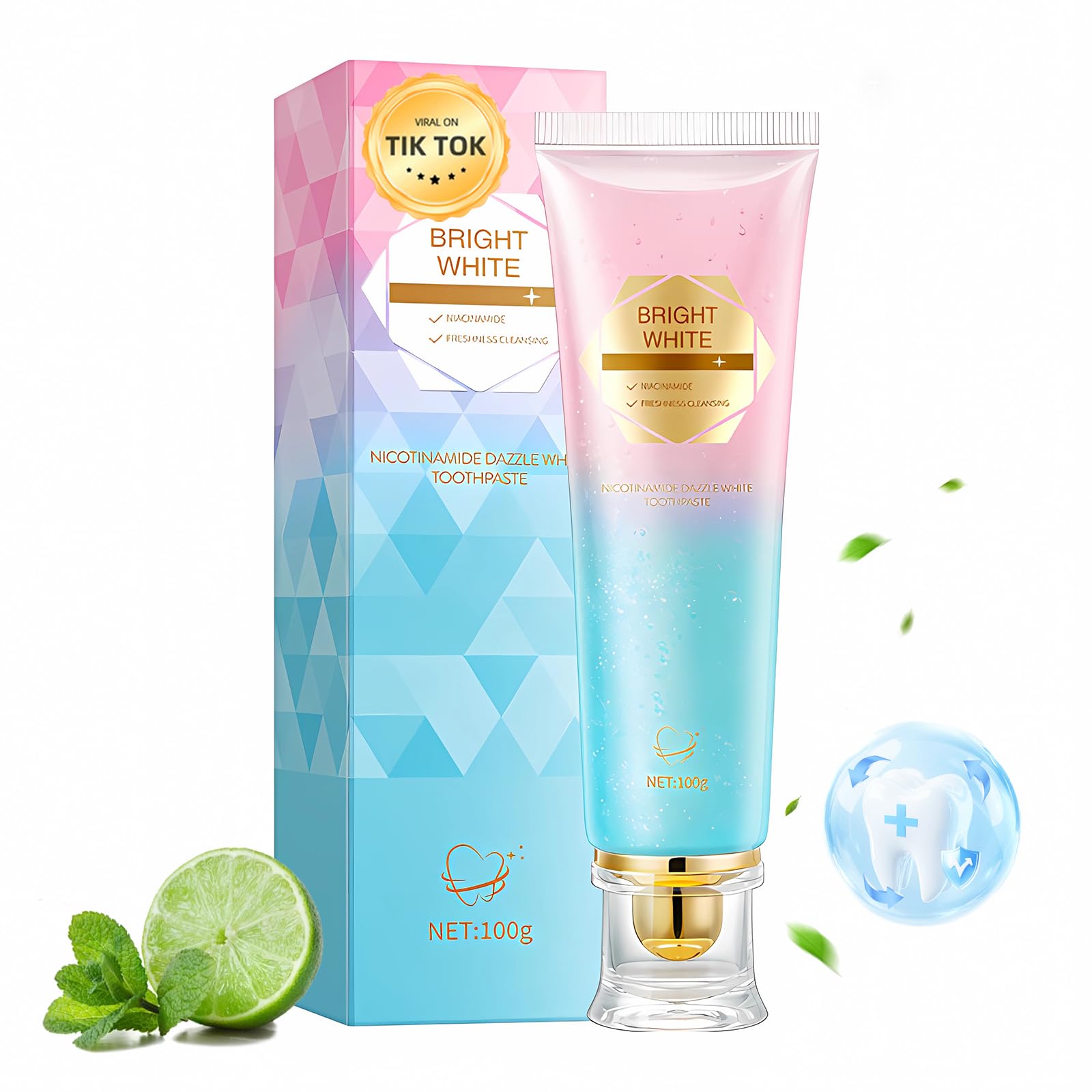 Front view of Niacinamide Whitening Toothpaste tube
