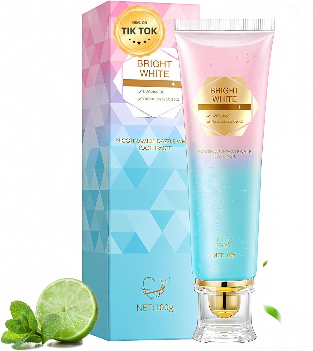 Niacinamide Whitening Toothpaste tube with Gentle Mint packaging