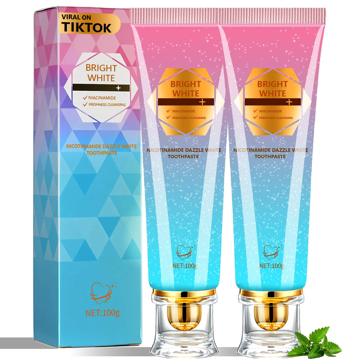 Tube of Niacinamide whitening toothpaste 3.53 oz