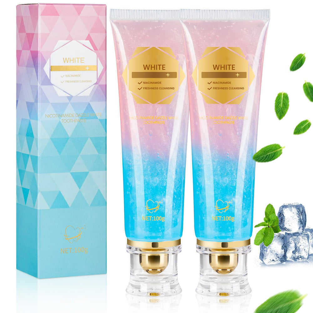 Two tubes of Niacinamide Whitening Toothpaste