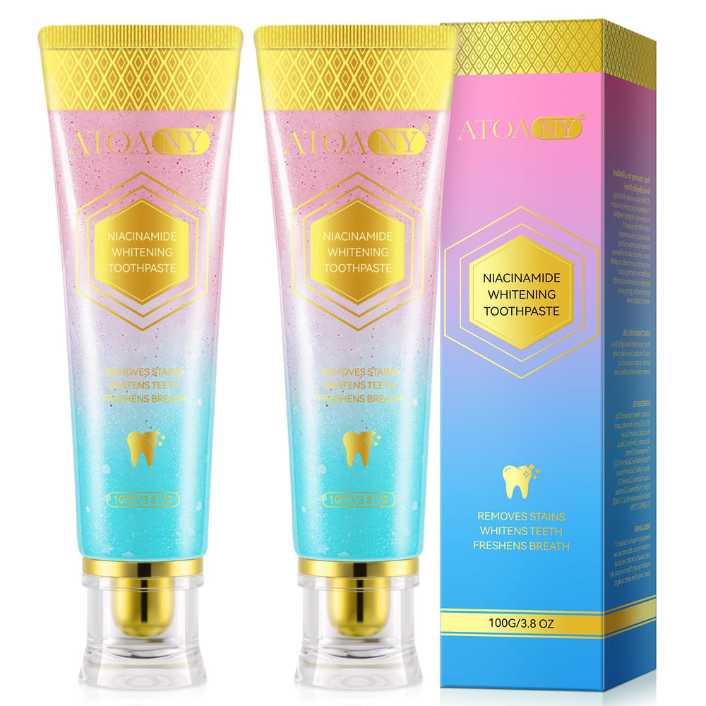 Front view of Niacinamide Whitening Toothpaste 2-pack