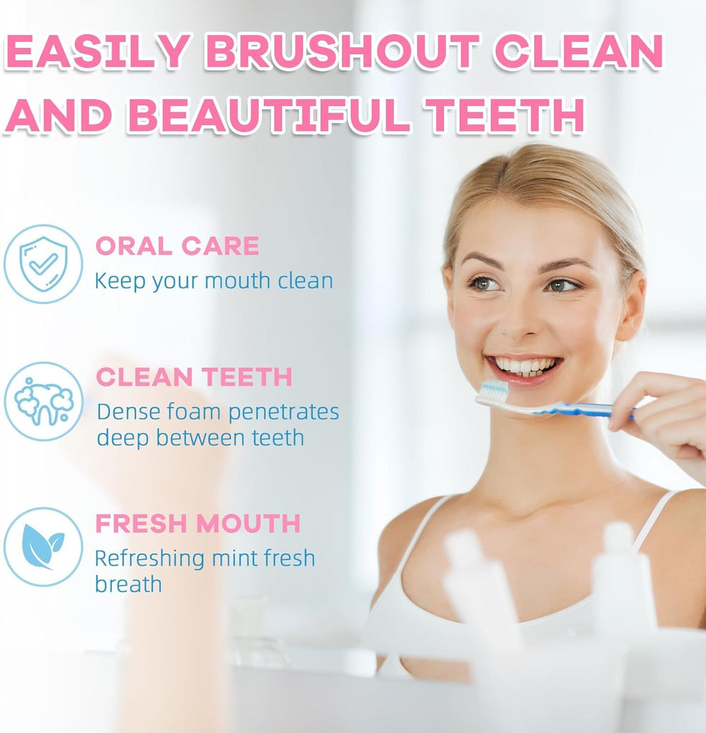 Person brushing teeth showcasing clean and bright smile