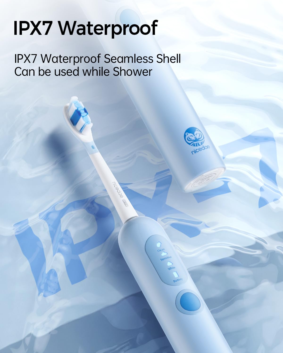 Nicedae S7 IPX7 waterproof design suitable for shower