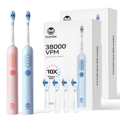 Pink Nicedae S7 sonic electric toothbrush front view