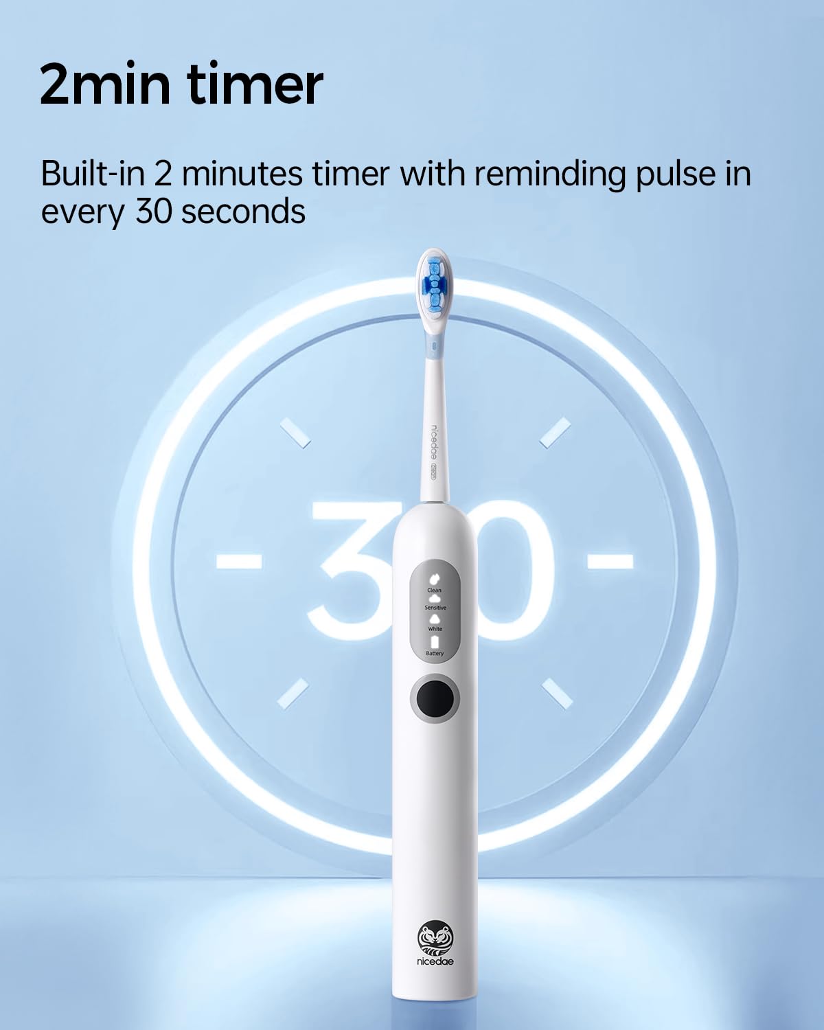 Rechargeable charging base for Nicedae S7 toothbrush