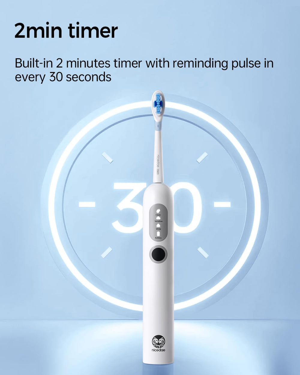 Rechargeable charging base for Nicedae S7 toothbrush