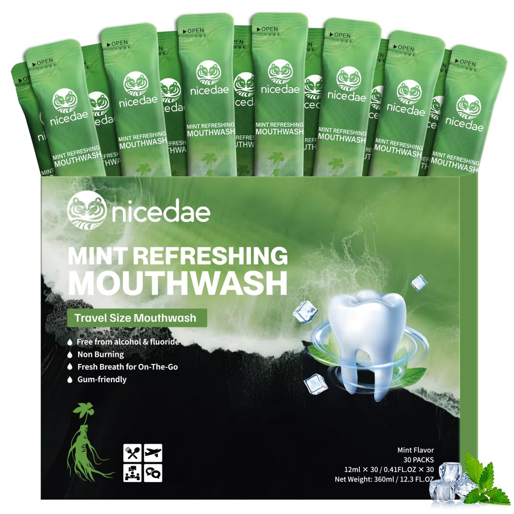 nicedae travel mouthwash 30-pack packet exterior