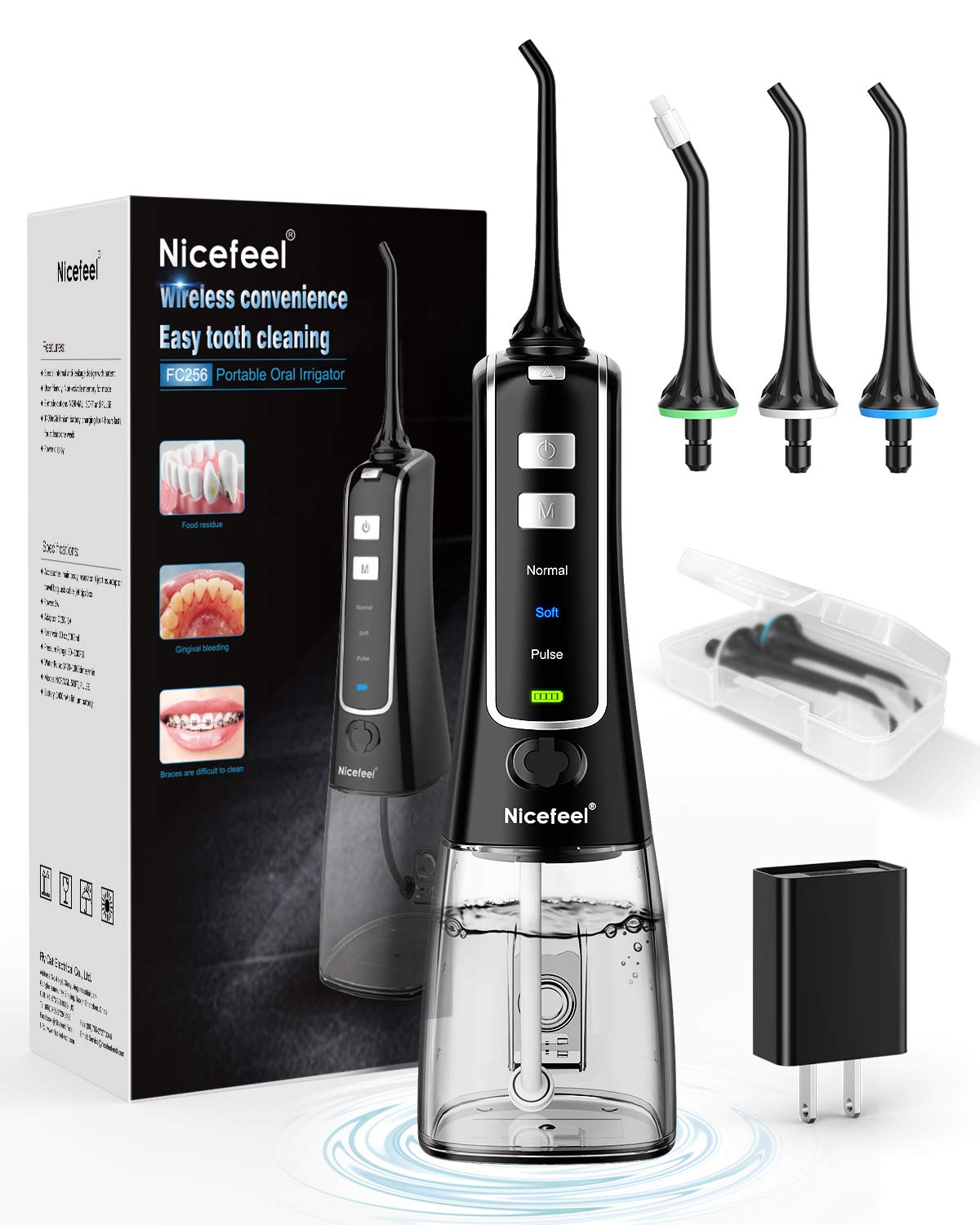 Nicefeel cordless water flosser with 300ml water tank