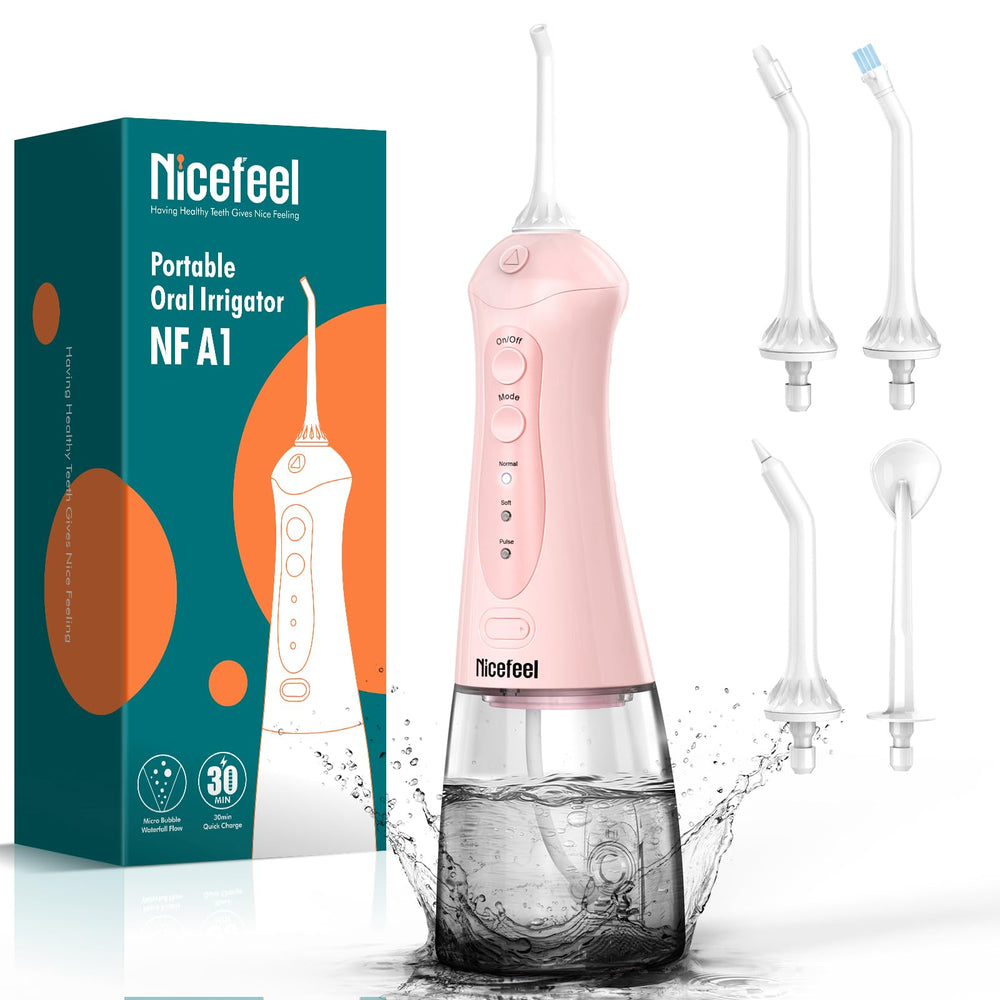 Nicefeel Water Dental Flosser front view with 300ml tank