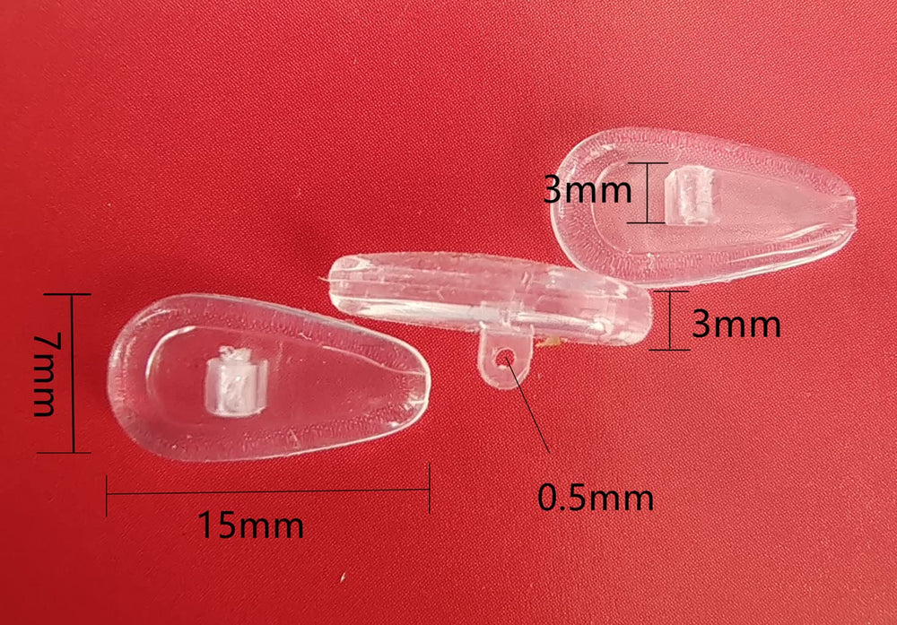 NicelyFit nose pads clear silicone two-pair set
