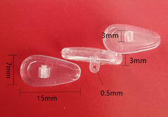 NicelyFit nose pads clear silicone two-pair set