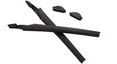 Close-up of NicelyFit nose pads and temple ear socks for Oakley Crosslink Pro Sweep Switch frames, black
