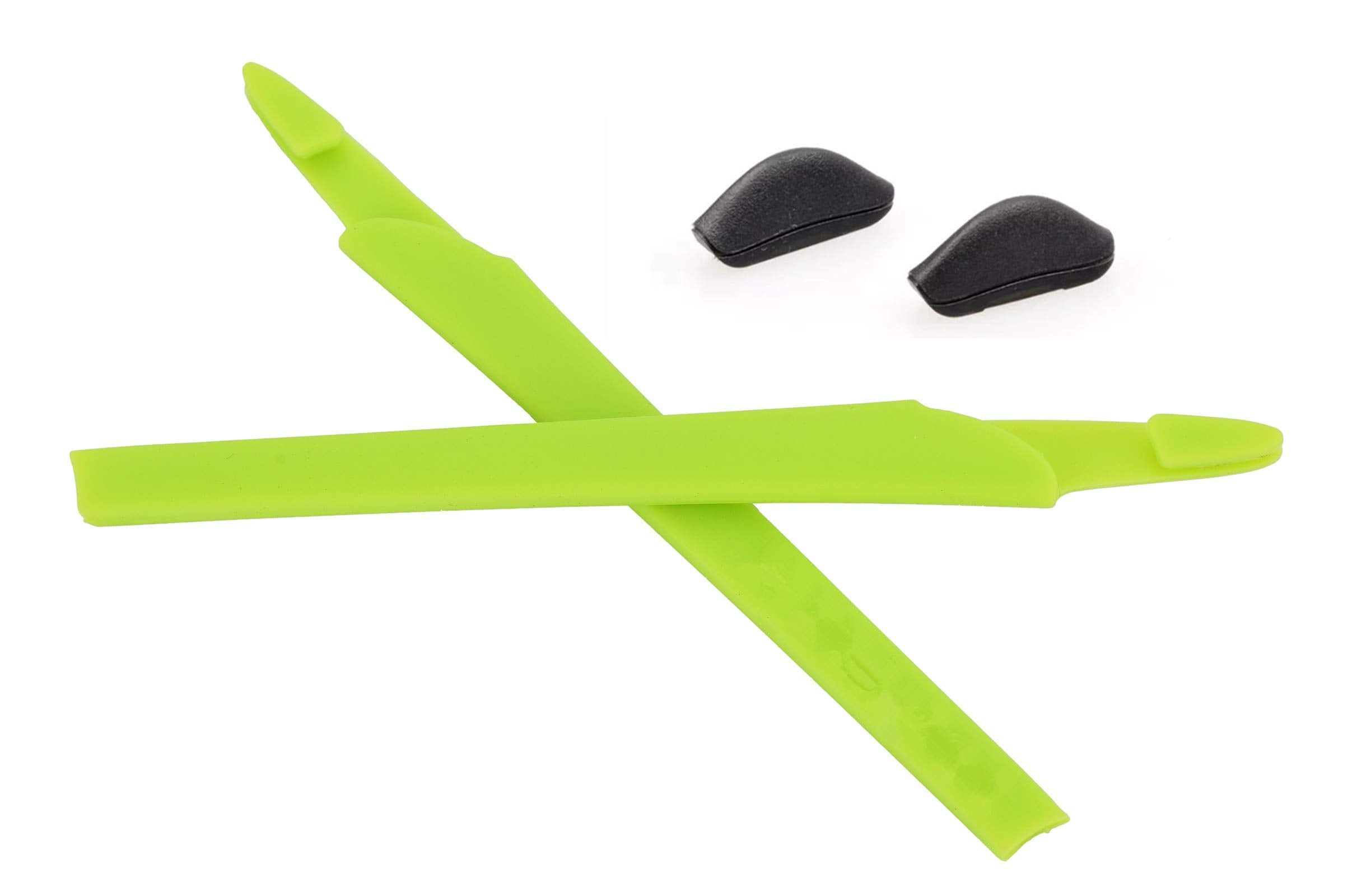 NicelyFit replacement temple arm socks and nose pads for Oakley Crosslink frames in green