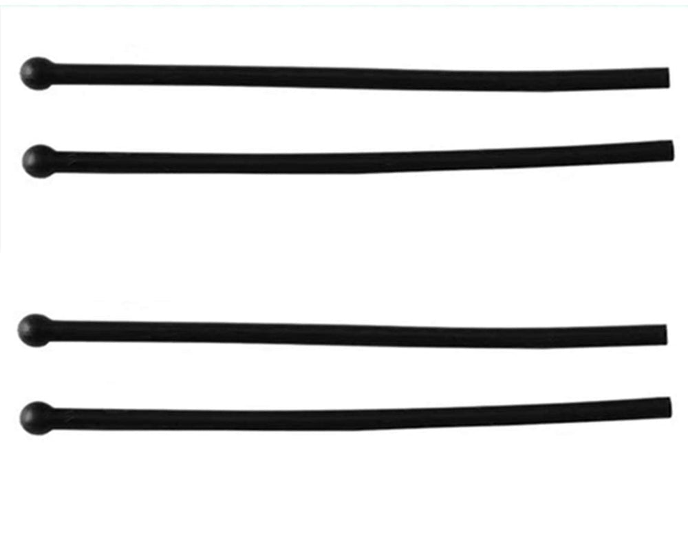 NicelyFit silicone ear socks tips sleeves for thin metal temple eyeglasses TT004 - black - image 1