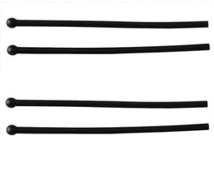 NicelyFit silicone ear socks tips sleeves for thin metal temple eyeglasses TT004 - black - image 1