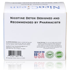NICOCLEAN 6 Day Detox test strips illustrate easy daily nicotine checks and progress tracking.