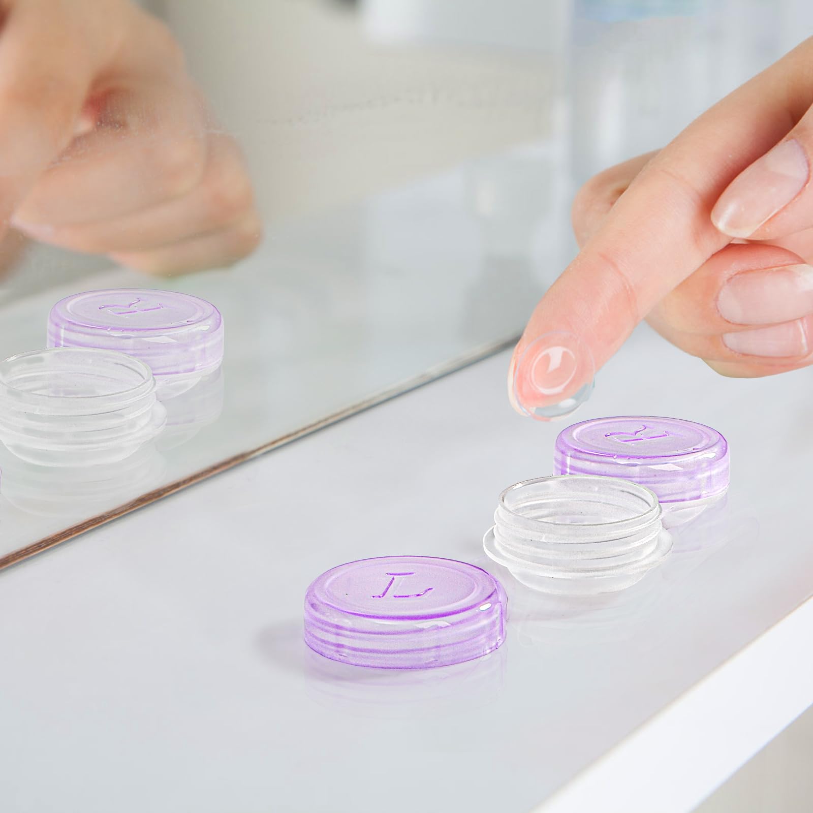 Pink Nicunom contact lens case