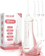 Nicwell cordless water dental flosser with 200ml tank