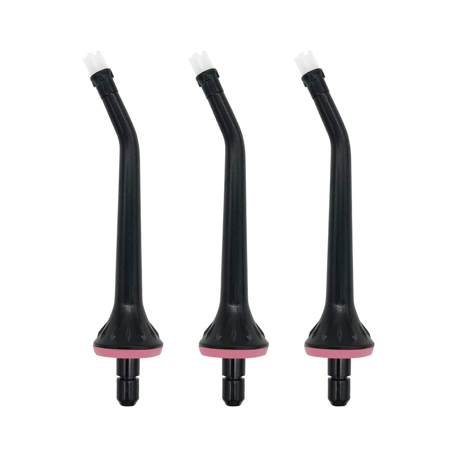 Replacement tips for Nicwell water flosser in black, 3-pack, individually wrapped