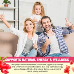 Gummy with Cinnamon and Milk Thistle ingredients visualization