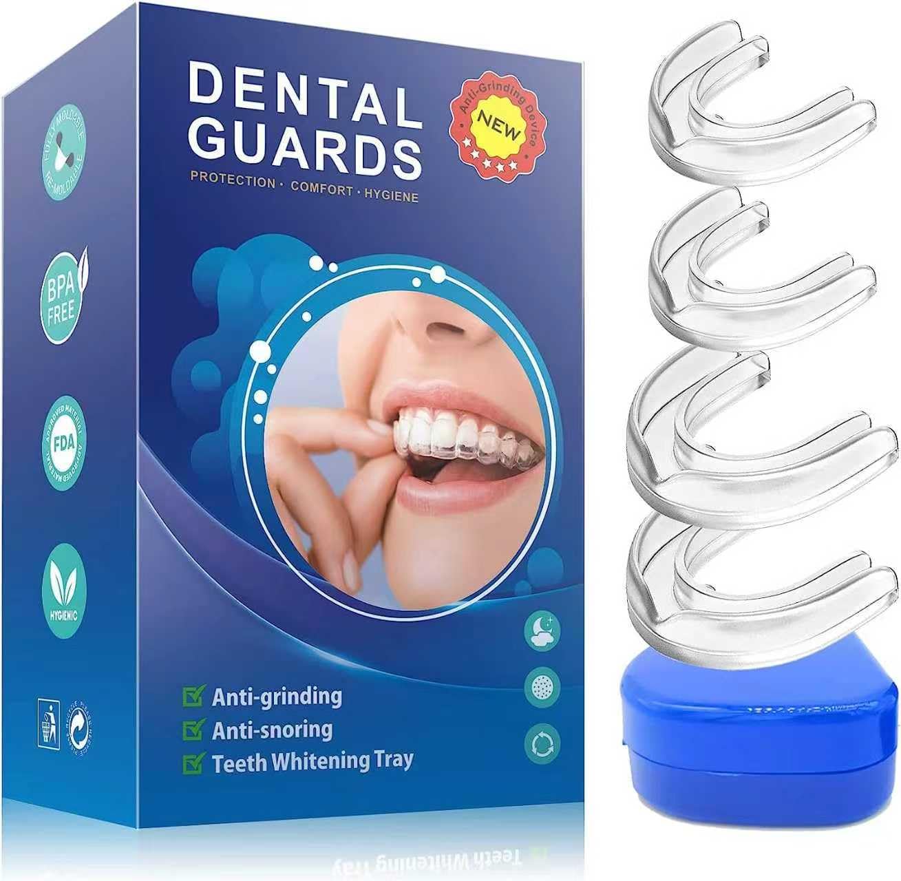 4-pack night guards for teeth grinding – product shot