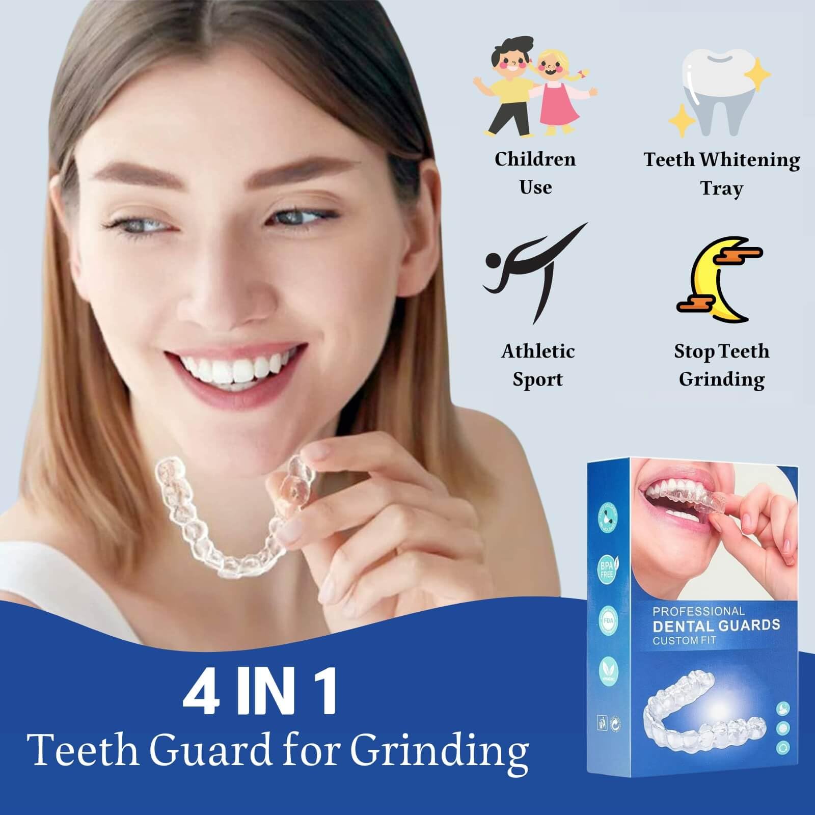 Night guards for teeth grinding set