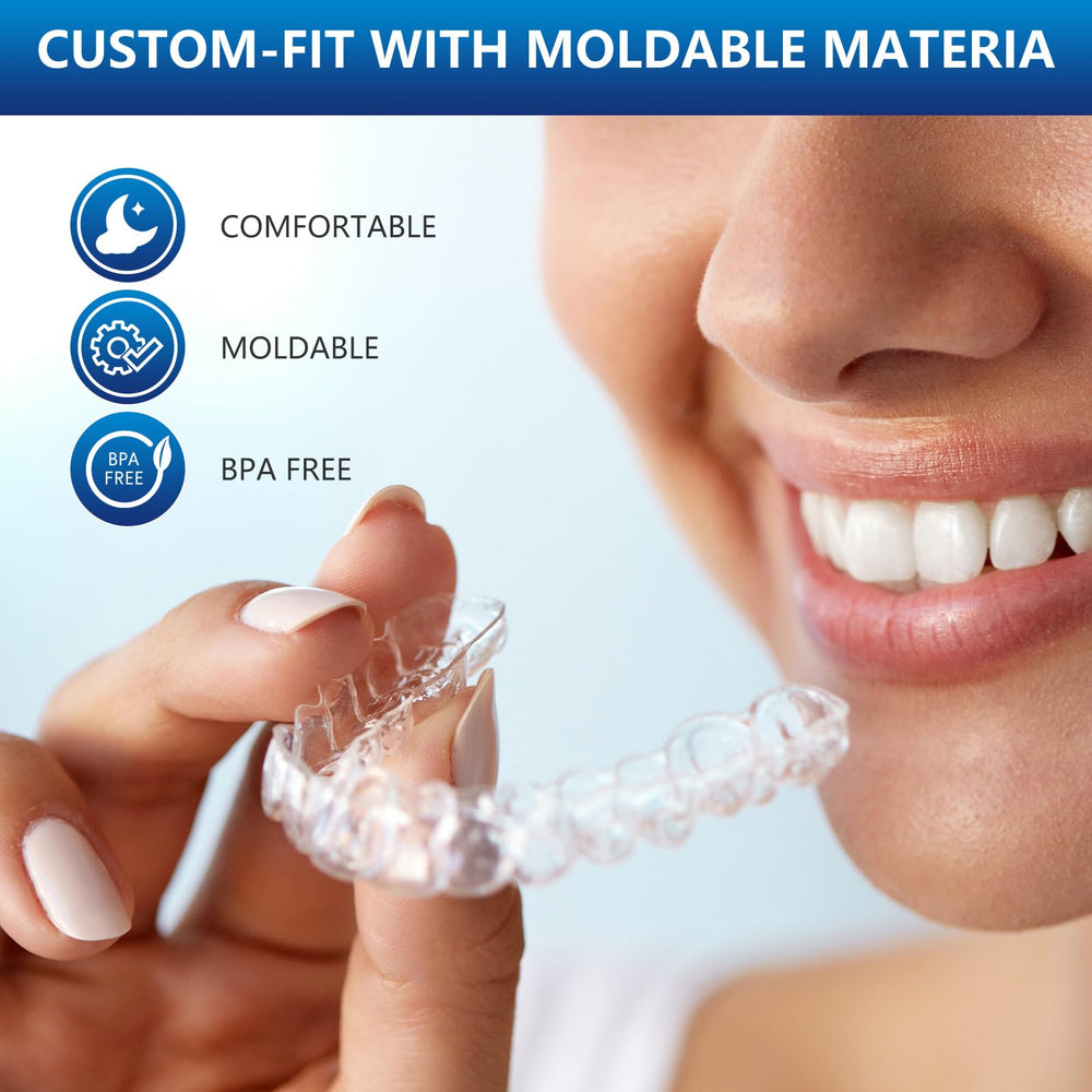 Side view of night mouth guard for teeth grinding