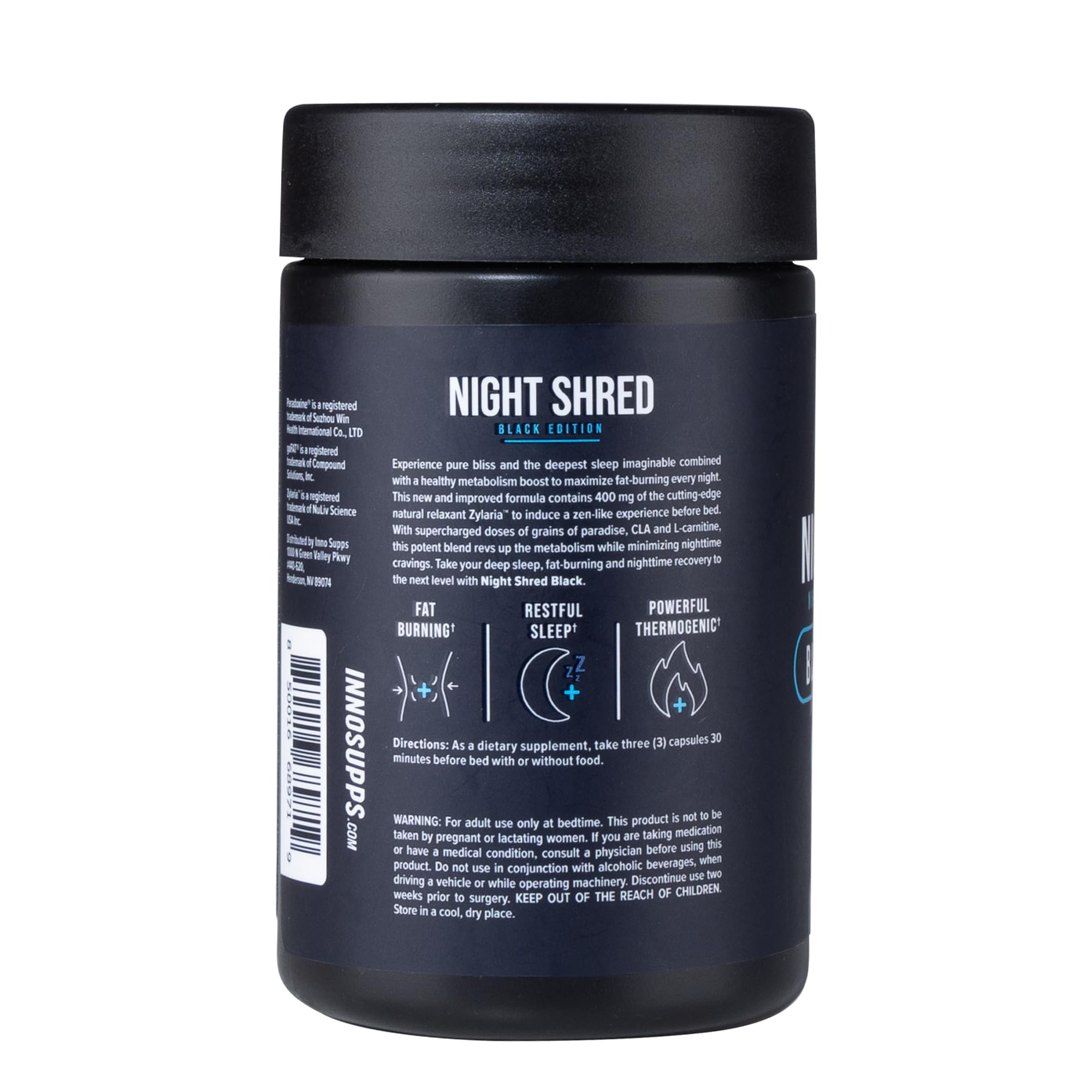 Night Shred bottle label close-up