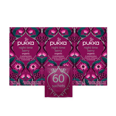 Pukka Night Time Berry Organic Tea packaging box