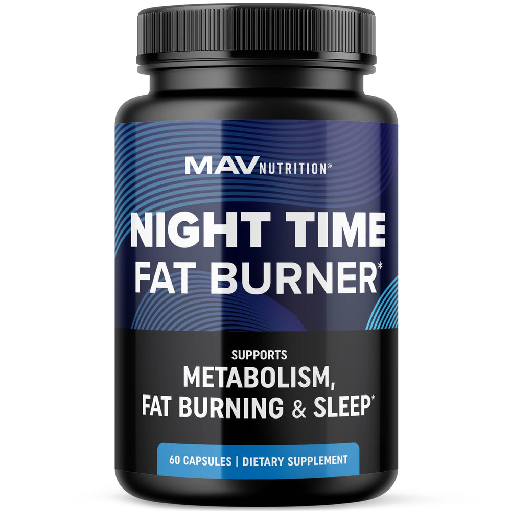 Night Time Fat Burner bottle with Melatonin for sleep support