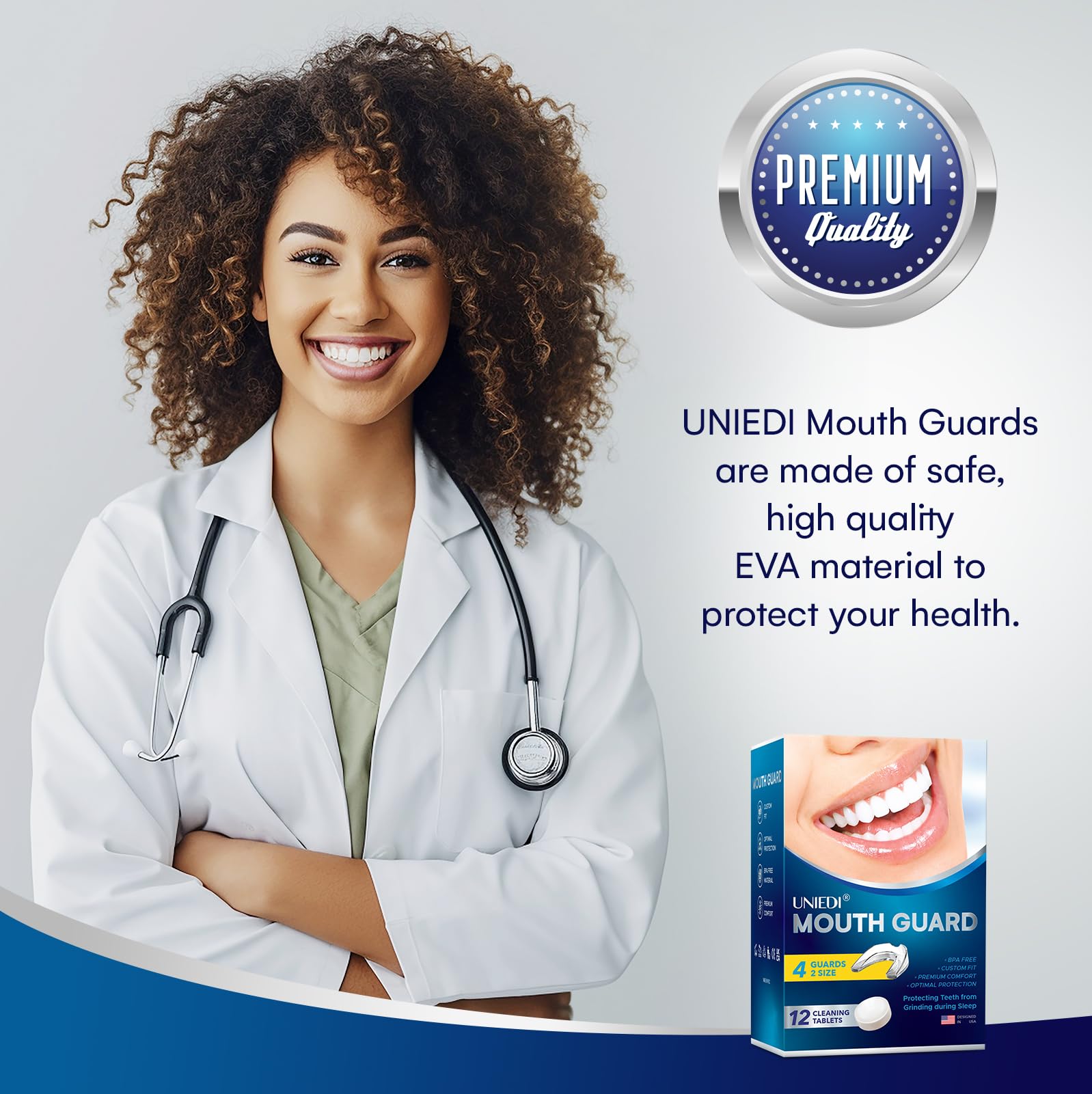 Night guard protecting teeth from grinding