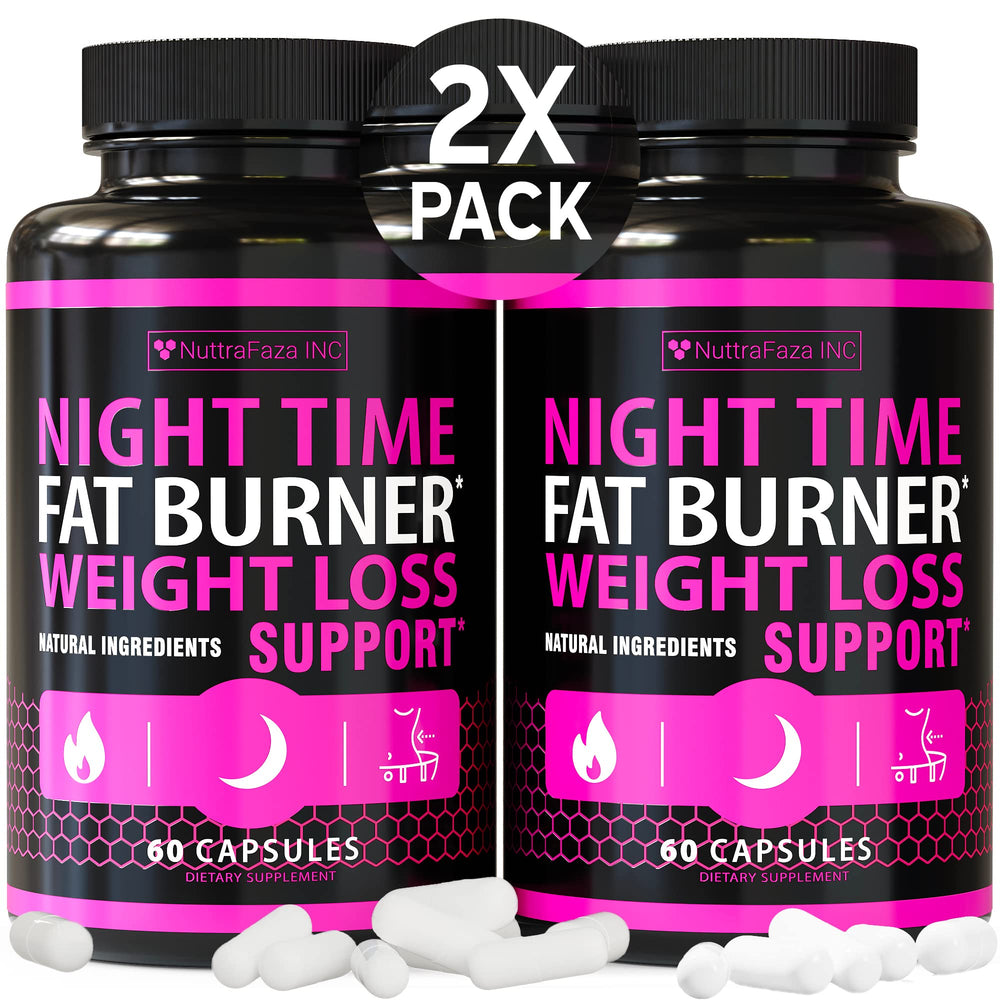 Two-pack night time weight loss pills for women bottle - hero image