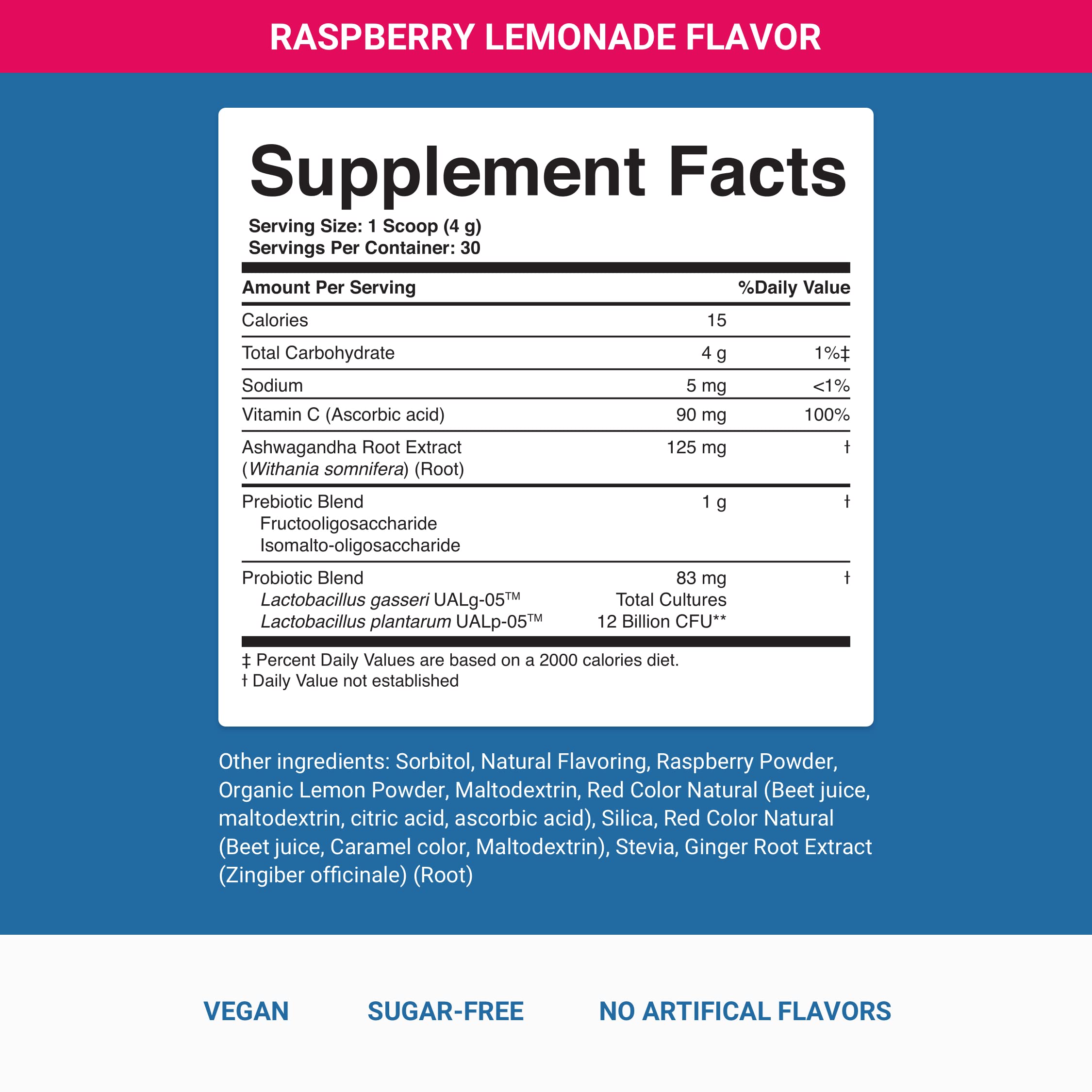 Nighttime Complete Raspberry Lemonade prepared as a drink