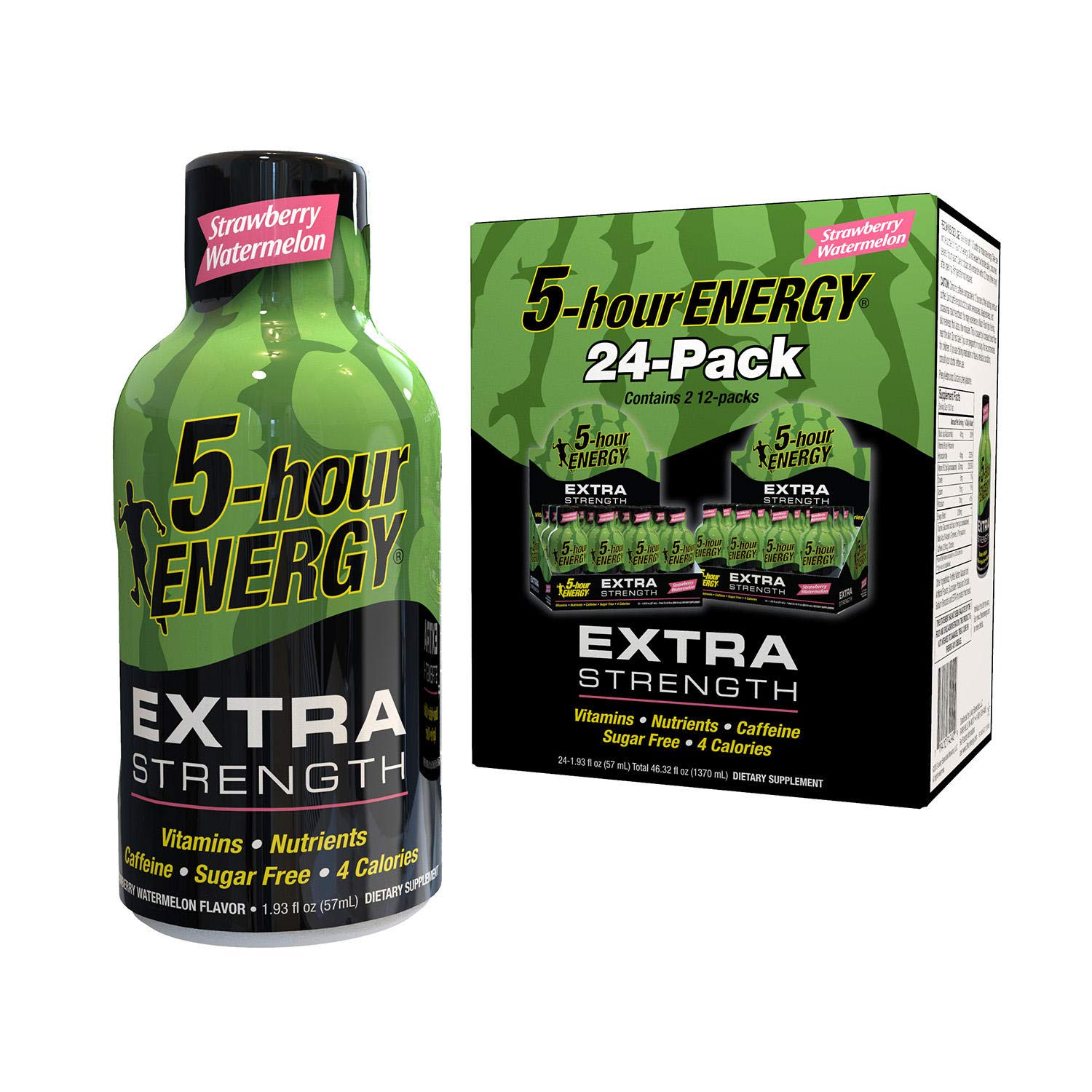 Nill 5-Hour Energy Shot Extra Strength Strawberry Watermelon bottle