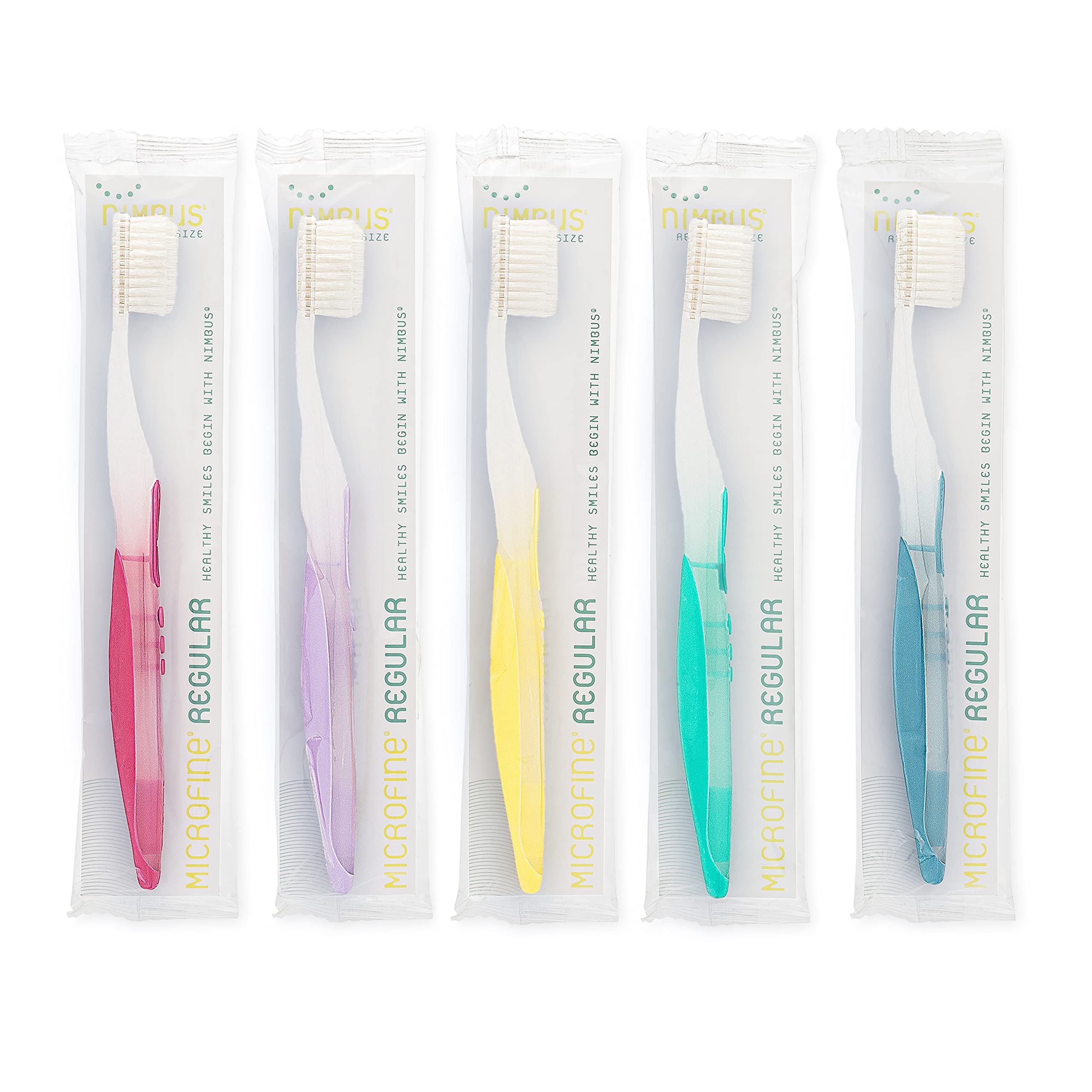 NIMBUS Extra Soft Toothbrushes Regular Head close-up of tapered bristles