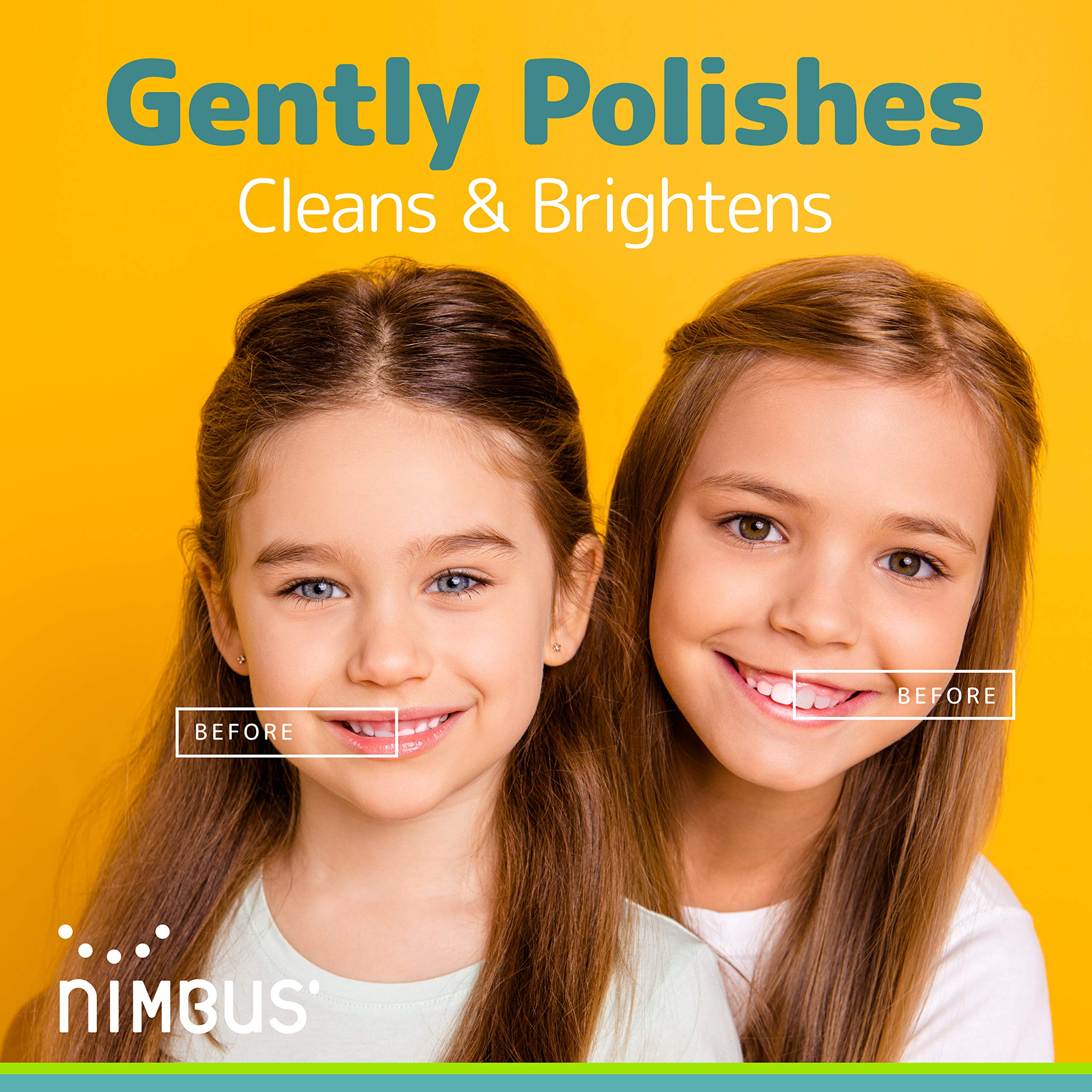 Side view of Nimbus Nimby kid's toothbrush highlighting tapered bristles.