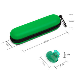Nincha green travel case open showing interior