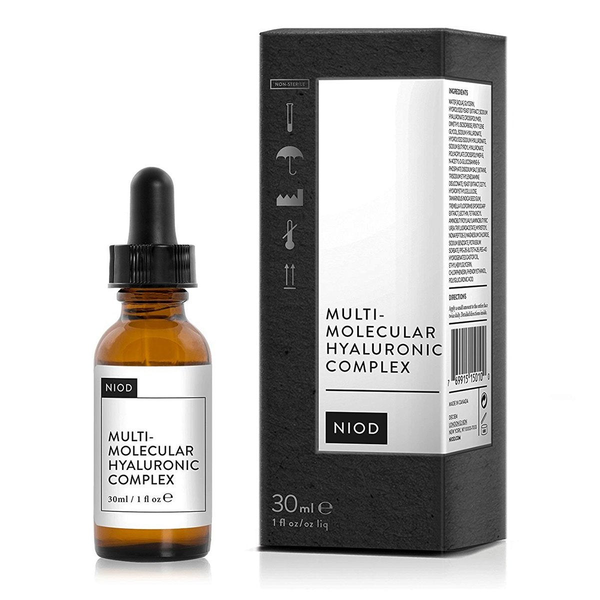 Niod Multi-Molecular Hyaluronic Complex 30ml bottle with dropper - hydration serum