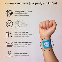 Nite Owl Patch applied to a child’s wrist for bedtime