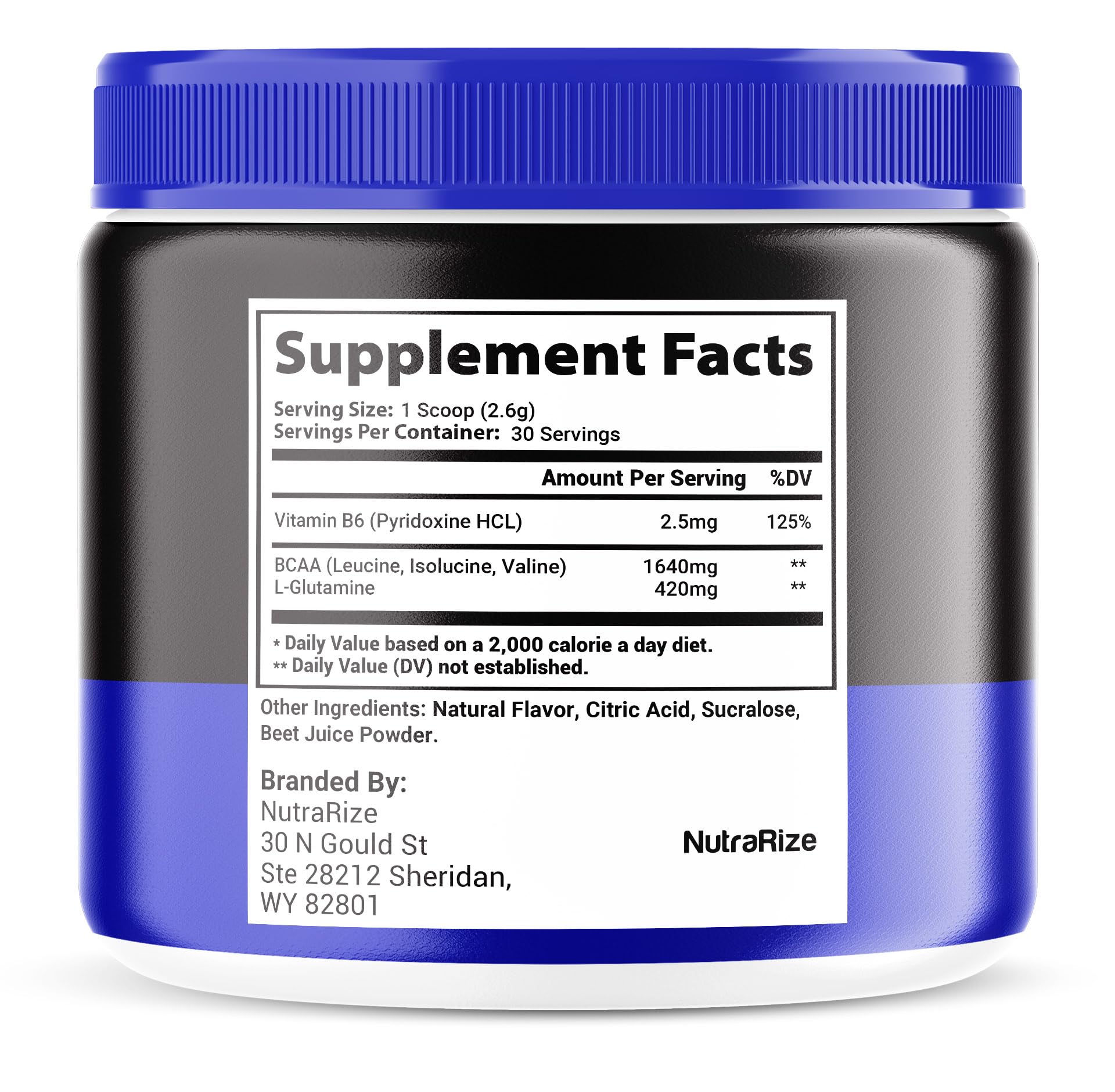 Nitric Boost Ultra ingredients panel on packaging