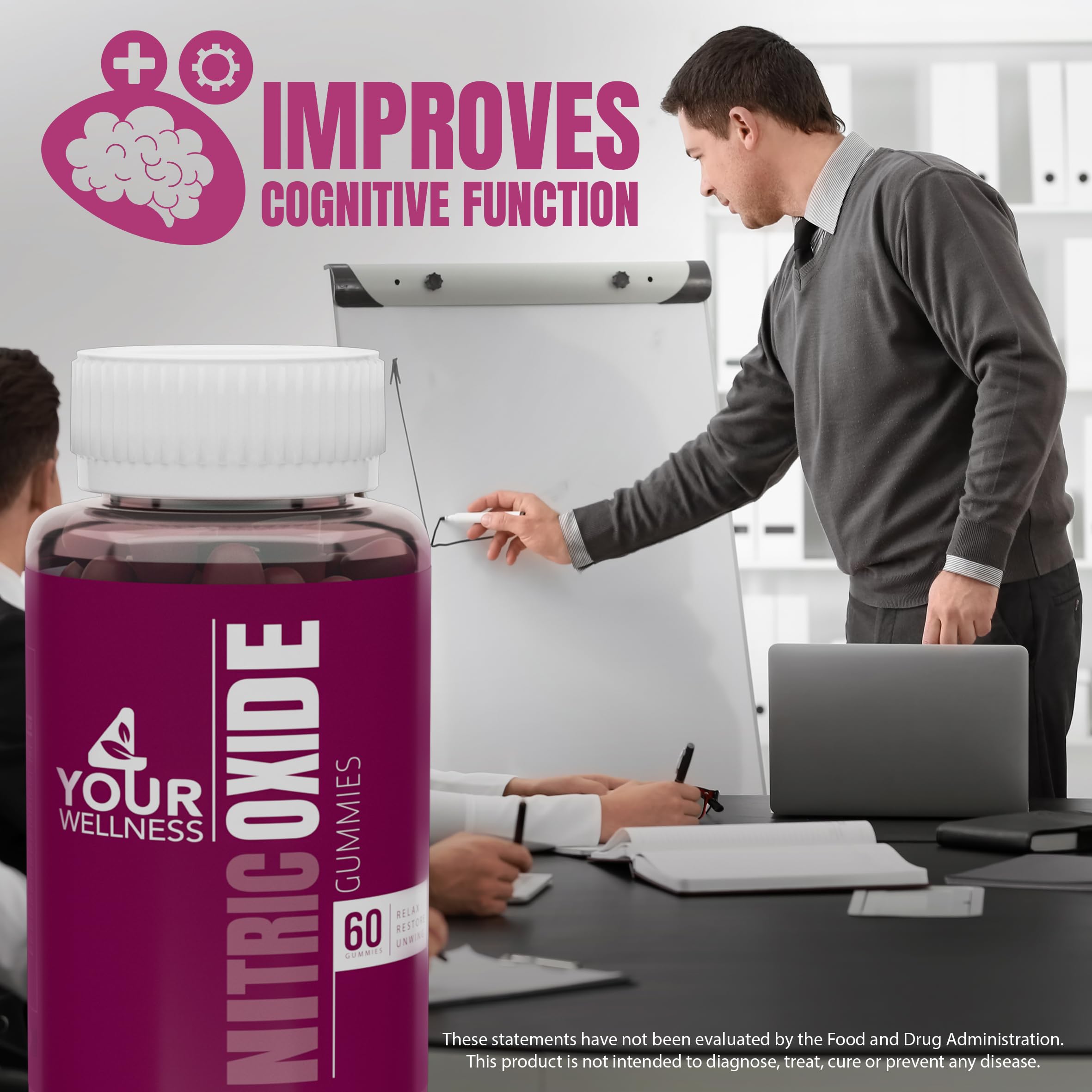 Mixed Berry flavor packaging for Nitric Oxide Gummies