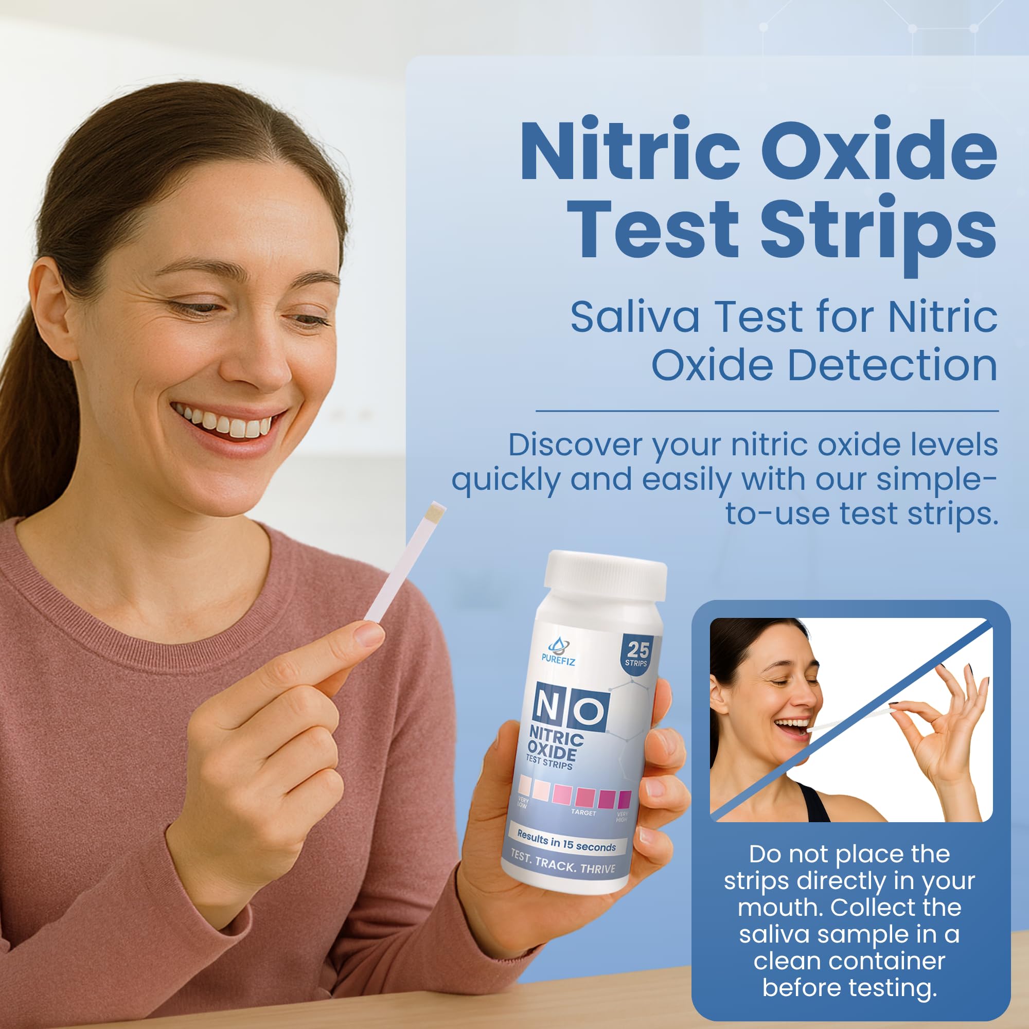 Close-up of individual test strips