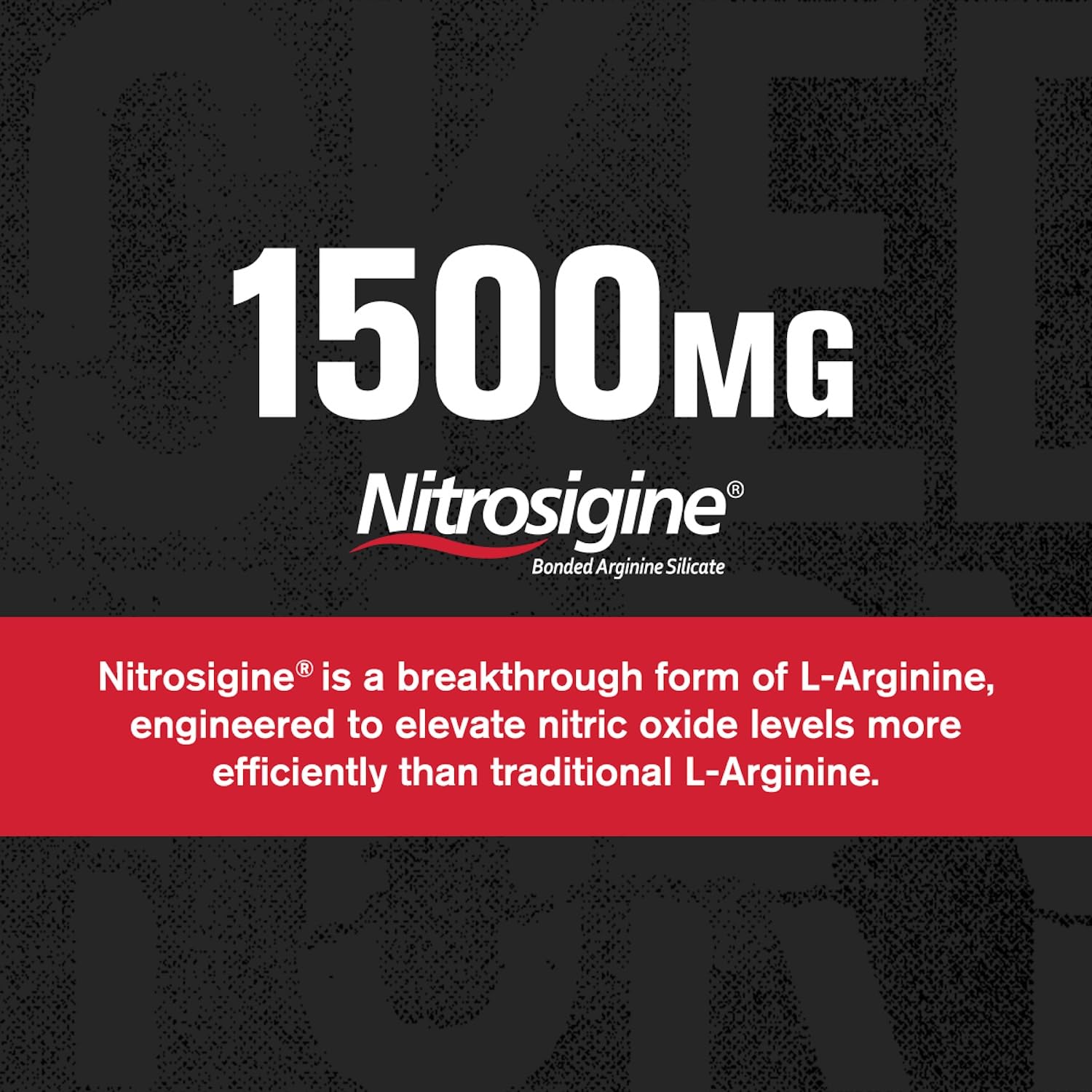 Graphic illustrating Nitrosigine patented bonded L-Arginine Silicate