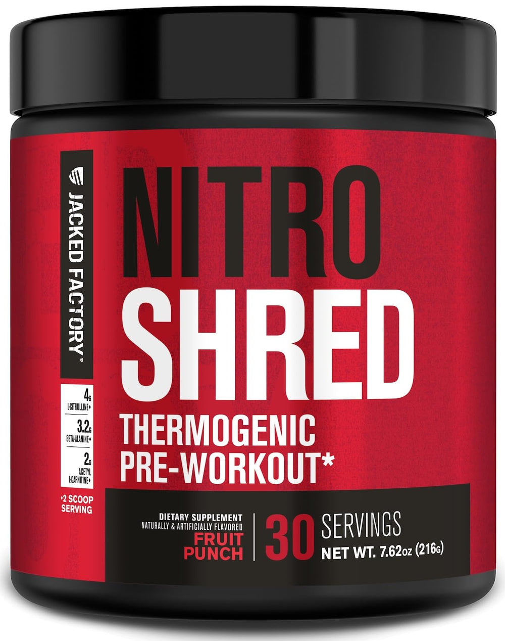 NITROSURGE Shred packaging front – Fruit Punch flavor