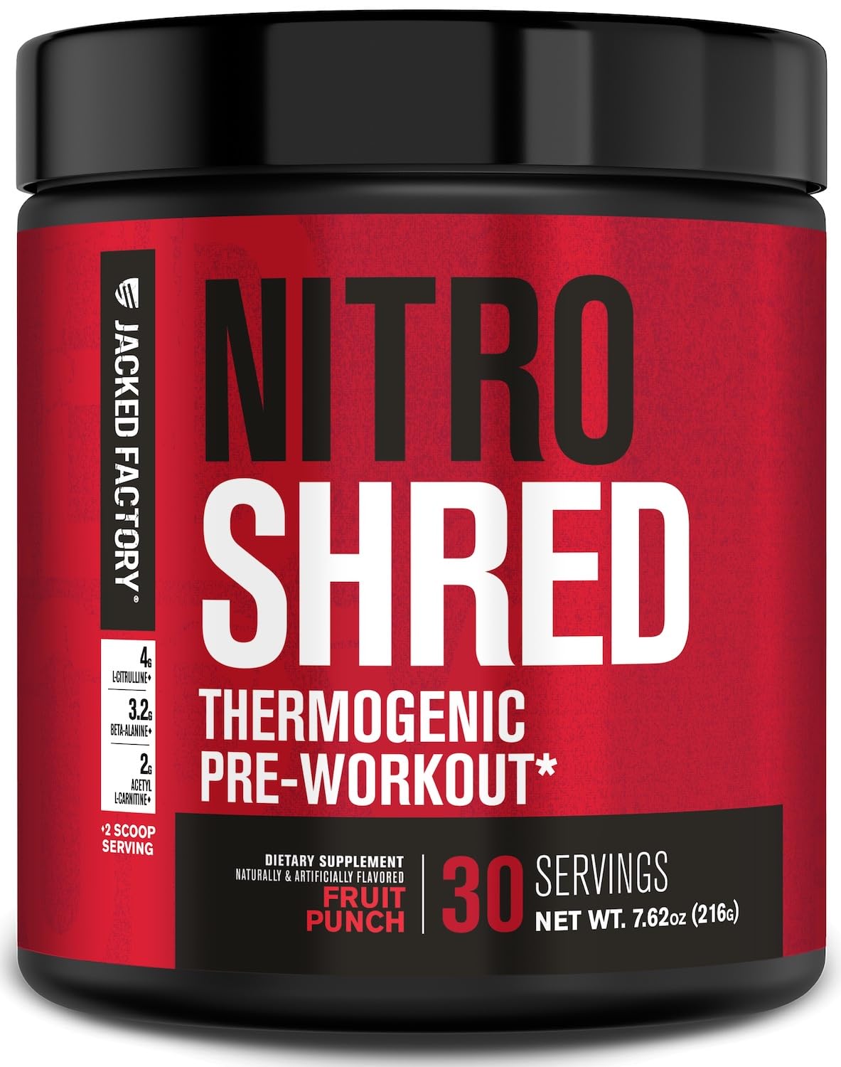 NITROSURGE Shred packaging front – Fruit Punch flavor