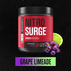 Nitrosurge Shred powder with grape limeade flavor scoop