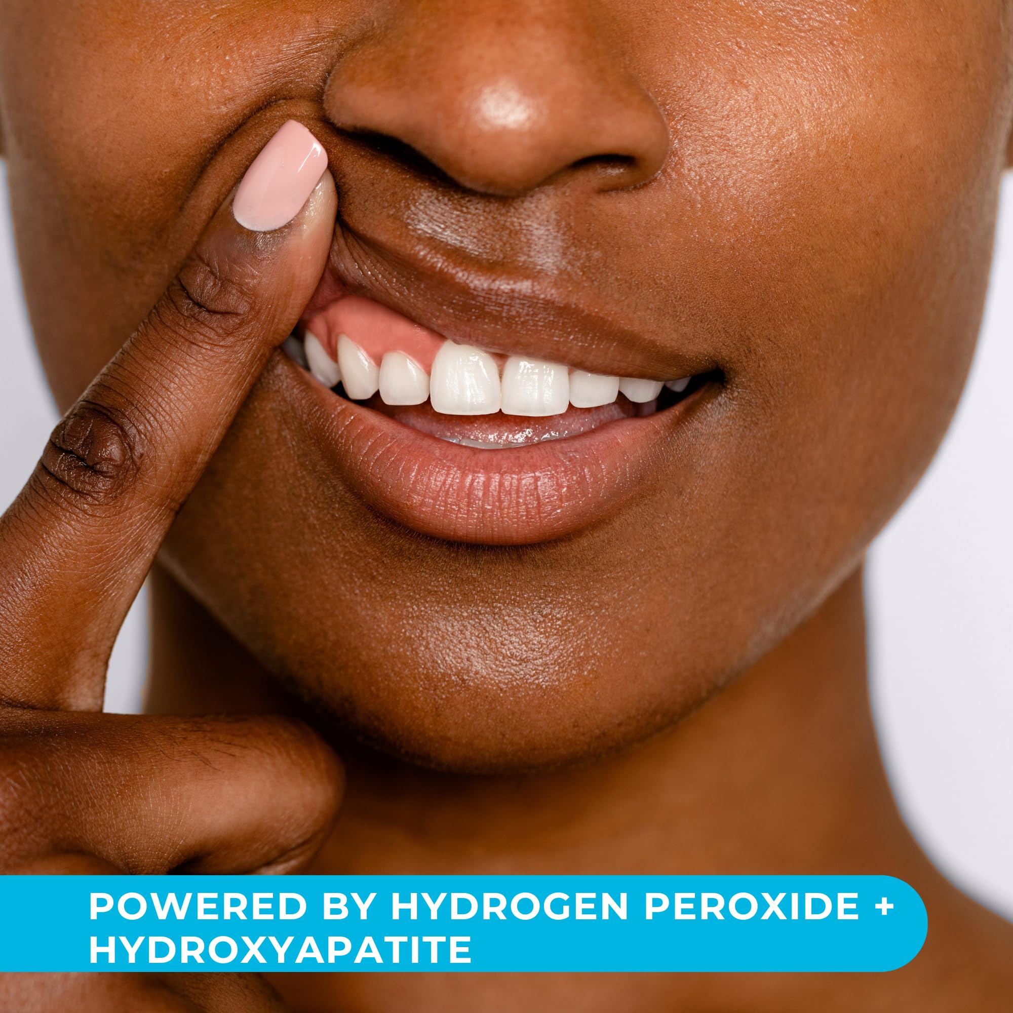 Enamel-safe whitening strips formula with 9% hydrogen peroxide